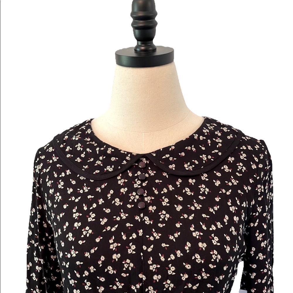 Black and Cream Floral Dress